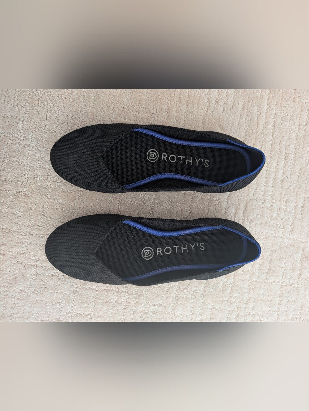 Rothy's The Flat Black Round Toe Ballet Flats Size 6.5